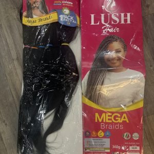 LUSH HAIR BRAID 6X PRE-STRETCHED KANEKALON COLOUR BLACK