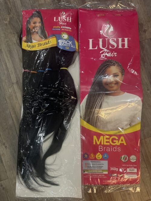 LUSH HAIR BRAID 6X PRE-STRETCHED KANEKALON COLOUR BLACK